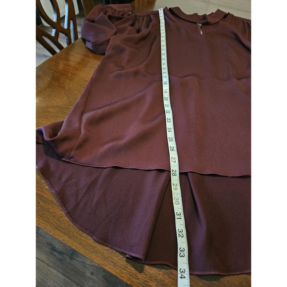 Vince Camuto Blouse Womens Plus 3X Keyhole Tunic Pleated Top Plus Size Fashion - Picture 16 of 16